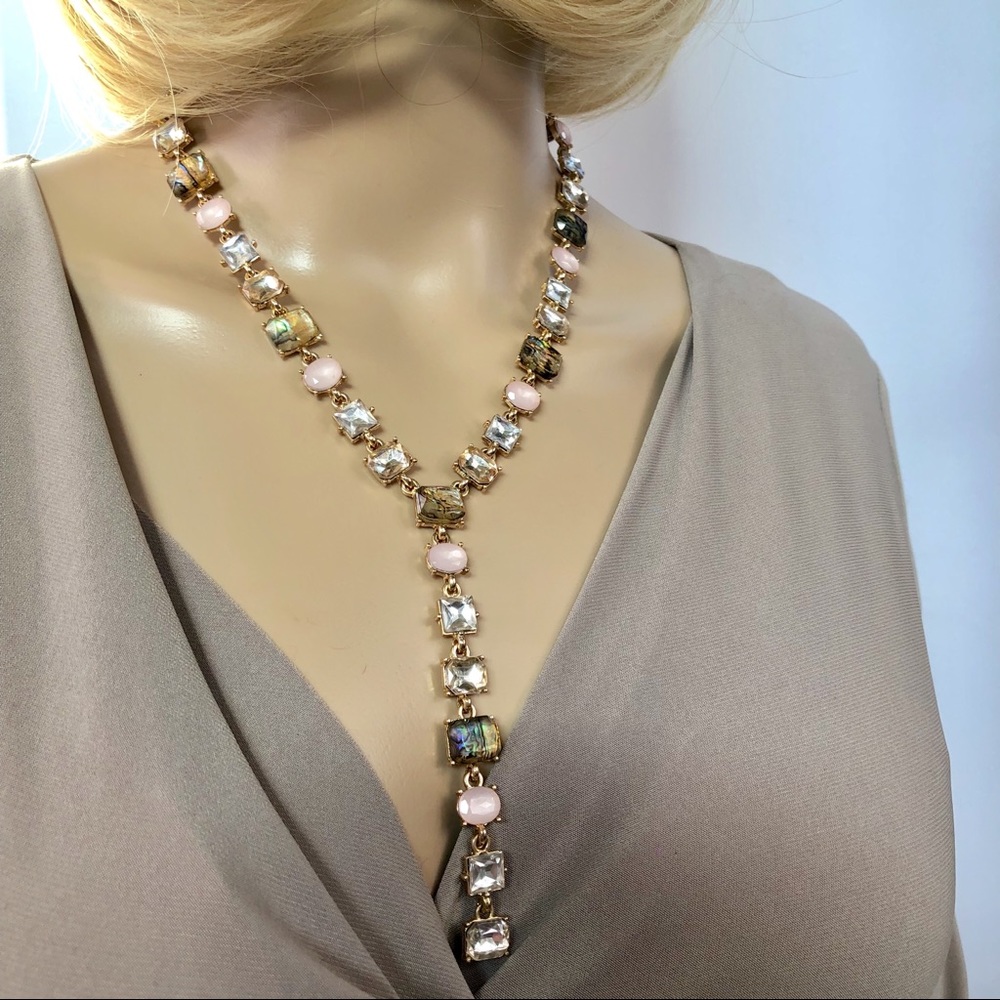 Gorgeous Gold & Rhinestone Statement Necklace - Picture 4 of 6